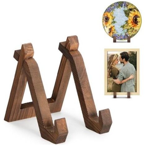 Support Assiette Decorative en Bois, Porte Assiette de Table, Presentoir Cadre Photo, 10.216.515.2 cm (1 Pièce) (1/3)