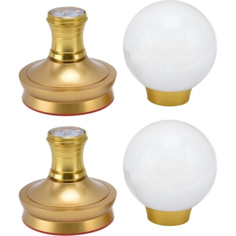 Lot de 2 lampes LED Bouddha boule de cristal, 3 couleurs réglables, à brancher, pour la pratique du bouddhisme (prise UE 100-240 V). (1/5)