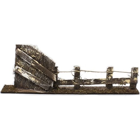 Staccionata con Cancello in Legno 25x3,5x9 cm 11562 (1/5)