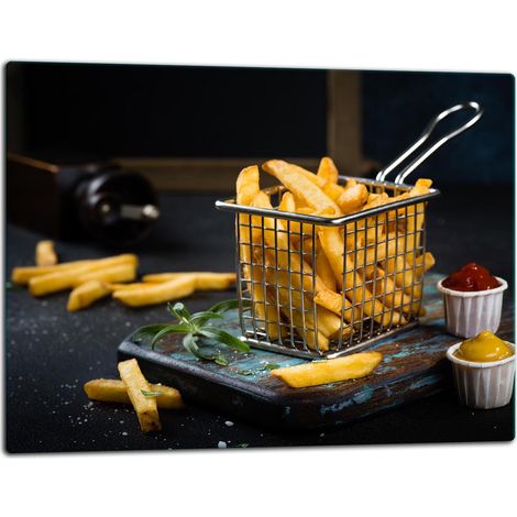 Tablero de corte de placa de vidrio 52x40 papas fritas (1/5)