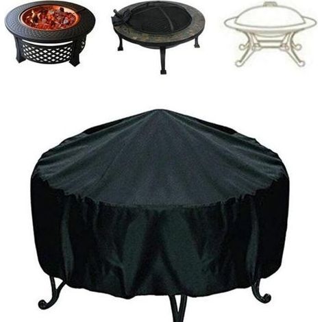 Barbecue Couverture, Barbecue ronde extérieure Couverture extérieure jardin BBQ Grill Cover, antipluie, poussière et résistant aux UV Covers Grille ronde, Petite table ronde couverture (1/5)