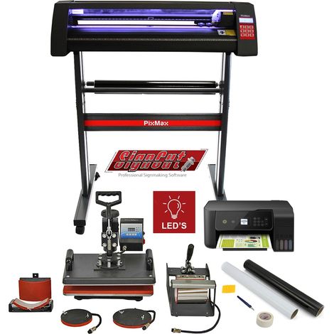 LED 720mm Schneideplotter & 5 in 1 Hitzepresse & Drucker im Set (1/5)