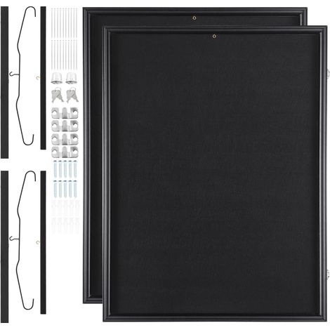 Mophorn Présentoir pour maillots de sport (2 pièces, 23,3 x 31,2 x 1,5 pouces), grande boîte verrouillable avec cadre pour maillots de sport, verre en polycarbonate protégé à 98 % contre les UV et cin (1/5)
