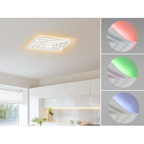 LED Deckenleuchte HERO dimmbar, Tageslicht & RGB, Quadrat 50cm (1/5)