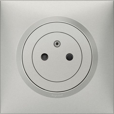 Dooxie, LEGRAND, Aluminium-Unterputz-Schuko-Steckdose LEGRAND