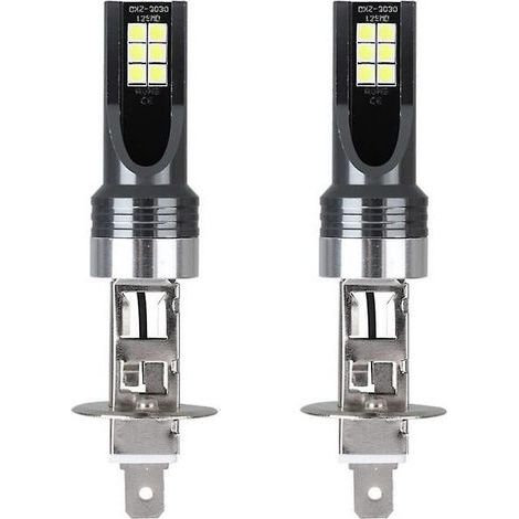 Ampoules LED H1 pour phares (lot de 2), kit de conversion pour voiture avec mini-ampoules LED H1 de 1500 lm, remplacement halogène facile à installer, feux de croisement/route, compatible Canbus. (1/5)