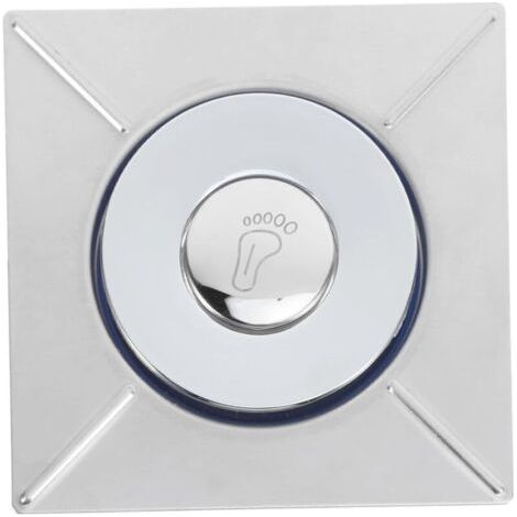 Couvercle de drain désodorisant de drain de plancher Bouchon de vidange Drague de tuyau de vidange de machine à laver Panier de vidange d'égout Filtre Acier inoxydable , noyau en cuivre , argent (1/4)