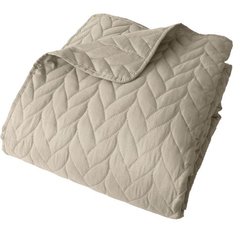 Couvre-lit en Microfibre "Tessa" 220x240cm Naturel