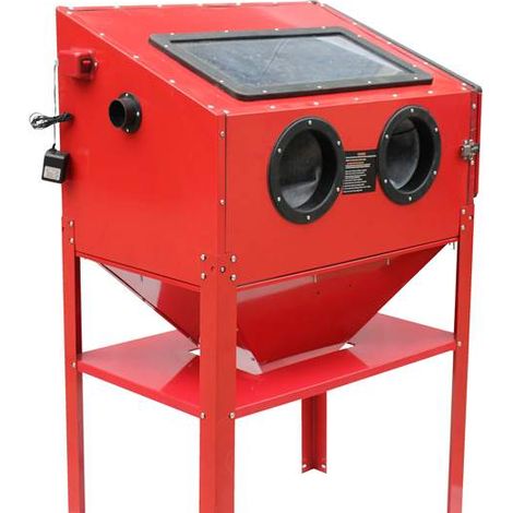 Varan Motors – Cabine de sablage NESB16D – Sableuse pneumatique 220L – Pression max 8.5bar – Pour grenaillage pièces métalliques (1/5)