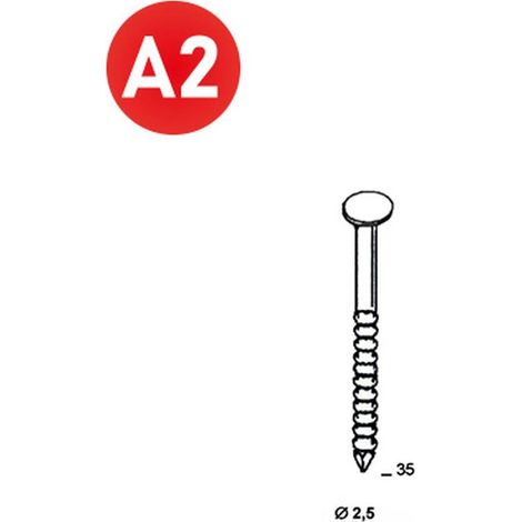 2 000 Pointes Annelées Inox A2 16° (Coil) - 2.5x35 mm - D-Work (1/4)