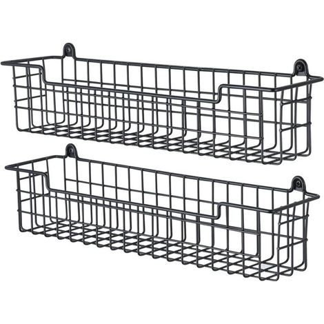 Étagère à épices murale lot de 2 – Métal 2,0 mm d'épaisseur – Installation rapide – Rangement optimisé pour cuisine (1/5)