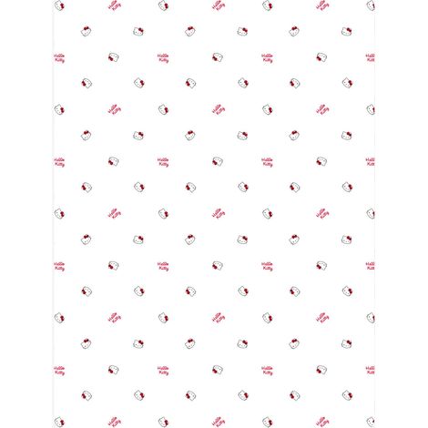 Hello Kitty, lenzuolo con angoli per letto matrimoniale, con motivo Hello Kitty, progettato per letti matrimoniali, in morbido poliestere con bordo elastico, perfetto per la camera dei bambini (1/5)