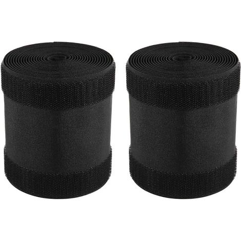 2 protège-câbles de sol pour moquette de bureau uniquement, noirs, 10 pieds (1/5)
