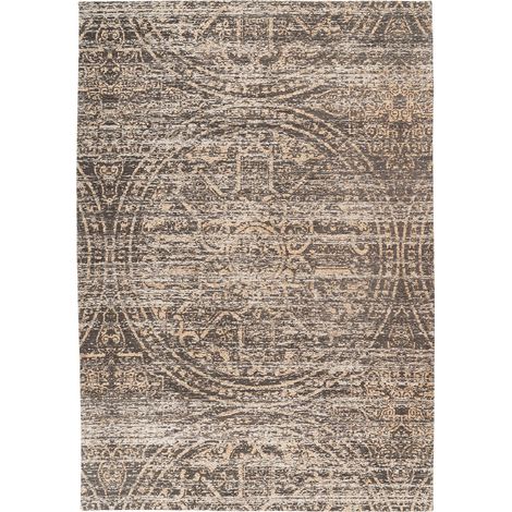 Tapis oriental beige doux en polyester facile à vivre - 150 x 80 cm (1/4)
