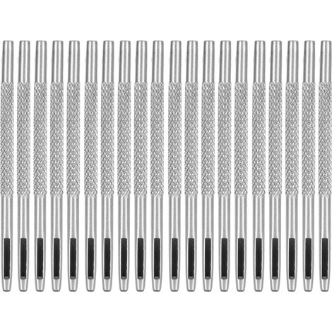 Lot de 20 poinçons à cuir en acier carbone chromé, tailles assorties 2mm, outil de perçage pour bracelet montre, ceinture et artisanat. (1/5)
