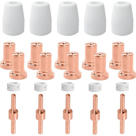 Decoupeur Plasma Parkside Buse Consommables Parkside Tip Buse Plasma Decoupe Electrode Tip Buse Consommable pour Cut 30 40 50 (25 pièces) (1/5)
