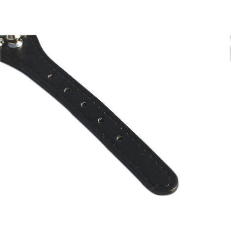 Verstellbares Hundehalsband mit Nieten und Spikes, PU-Material, Größe S, Schwarz (1/4)