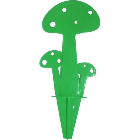 Champignon déco en métal vert 15 cm (1/2)
