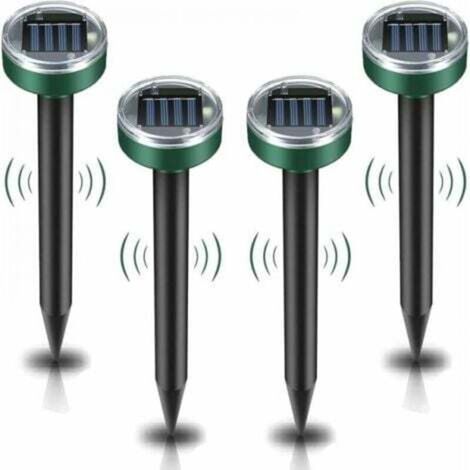Répulsif solaire à ultrasons pour rats. 4 pièces. Anti-rongeur. étanche IP65. répulsif pour rats de jardin