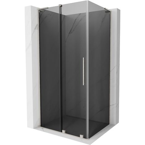Mexen Velar L cabine de douche coulissante 90 x 75 cm, graphite, nickel brossé - 871-090-075-43-97 (1/5)