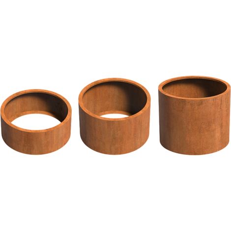Adezz Circum ohne Boden Pflanzgefäß aus Corten-Stahl Pflanzkübel Blumentopf