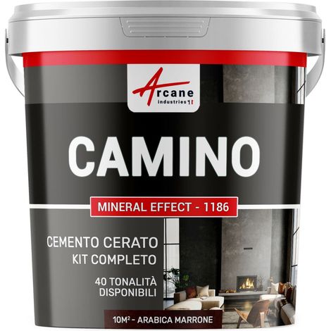 Kit microcemento camino - 10 m² (in 2 strati) Arabica marrone - ARCANE INDUSTRIES