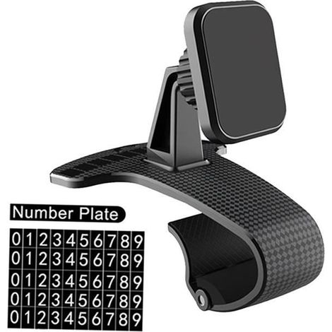Support de téléphone magnétique pour voiture Clip sur tableau de bord pour smartphones universel anti-dérapant A fenteer (1/4)