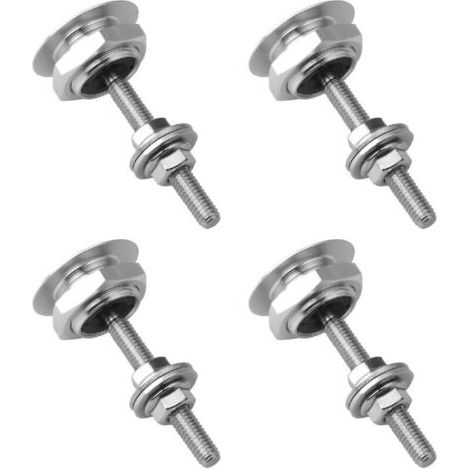 BUNTHAUS Lntyq Lot de 4 goupilles de verrouillage de capot, verrou de capot universel, kit de fixation de capuchon de fermeture de capot, loquets à dégagement rapide de 30 mm pour voiture, plaque d'im