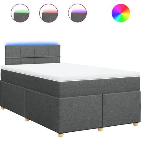 Maison Exclusive - Cama box spring con colchón tela gris oscuro 1 (1/5)