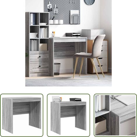 vidaXL Bureau moderne - Bureau Gris Sonoma 80 x 50 x 76 cm (1/5)