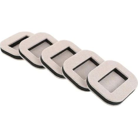 Patins en feutre blanc pour roulettes de chaise de bureau (lot de 5). (1/5)