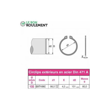 Circlips extérieur CE105A