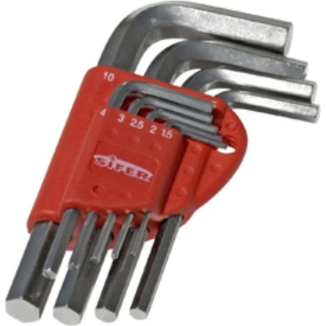 Set di chiavi a brugola cromate normali 10 pezzi (1,5-10) LTB