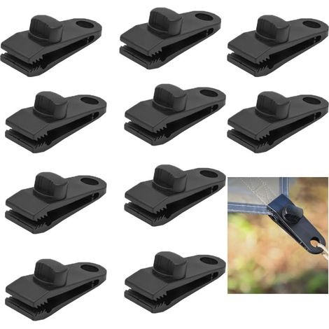 CCYKXA Packung mit 10 Mehrzweck-Befestigungsclips aus Kunststoff für Zeltplanen, Gartenarbeit, Zelte, Decken und Banner