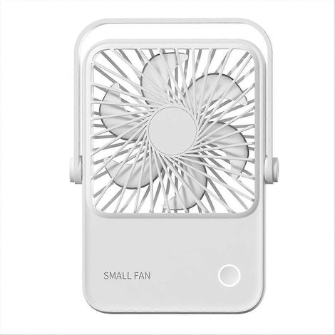 Thin ventilateur de bureau folding petit électrique suspendu et standing dual purpose mini blanc (1/5)