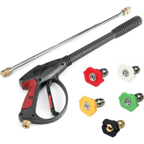 Nettoyeur Haute Pression - Pistolet Avec Lance - 4000 Psi - Raccord 3/4 Pouces - 5 Buses - Unité (1/5)