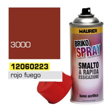 Peinture en aérosol rouge feu 400 ml.