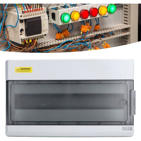 Boîte de distribution étanche SGKJ 18 voies, boîtier de distribution extérieur étanche sur rail DIN 18 voies, disjoncteur IP66, boîte de jonction en plastique pour alimentation électrique MCB (1/5)