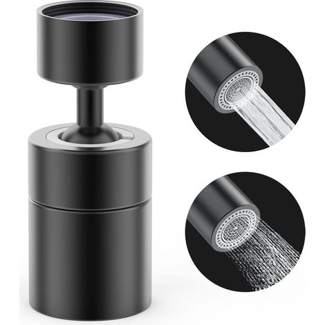 360° Swivel Tap Aerator in Solid Brass – 2 Modes (Rain/Foam), Water Saver for Kitchen and Bathroom (1/5)