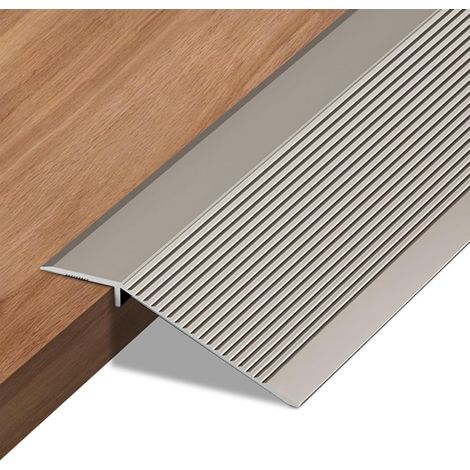 Profilé de compensation de hauteur auto-adhésif en aluminium pour sol 10-35mm Profilé d'égalisation de hauteur pour seuil de porte Pour stratifié, carrelage, PVC et parquet Noir/Anthracite (1/5)