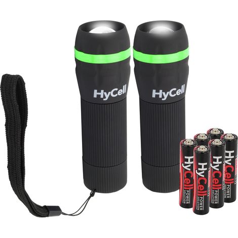 HyCell Mini LED Taschenlampe zoombar & fokussierbar inkl. AAA Batterien (2Stück) (1/5)