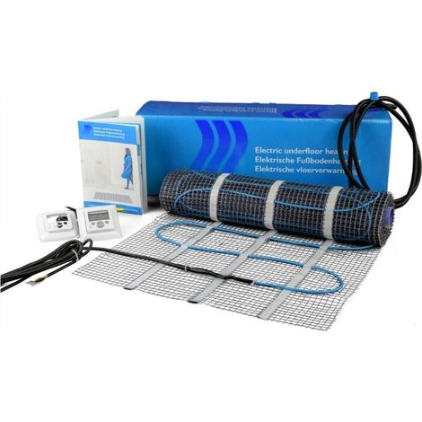 Elektro-Flächenheizung Fußbodenheizung unter Fliesen Elektro-Heizmatte 150 W 4 m² (1/5)