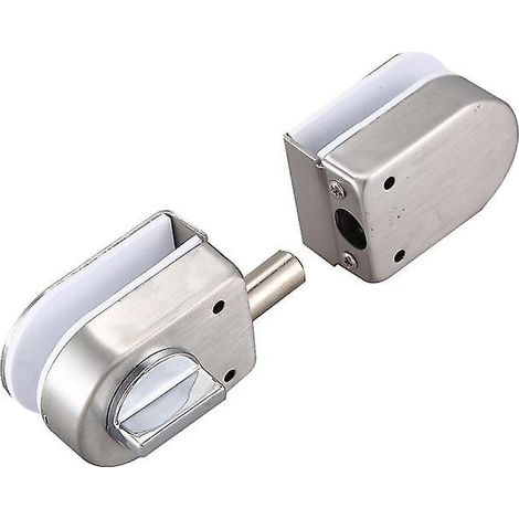 Verrous de porte en verre en acier inoxydable, verrou/boulon, 138A, sans perçage, pour porte en verre double/simple, porte en verre sans cadre [DB]-AquaForge (1/4)