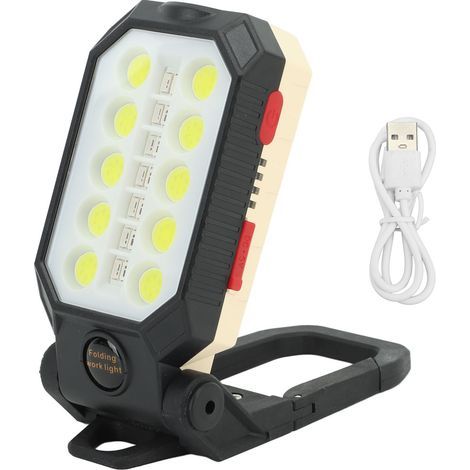LED-Arbeitsleuchte, wiederaufladbare COB-Arbeitsleuchte mit Magnetadsorption, einstellbarer Winkel, superhell, IP66, mit G1/4-Schnittstelle, für Garage, Camping, Notfälle usw. (1/5)