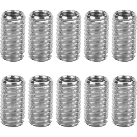 Jeffergarden – Lot de 10 inserts filetés mâle femelle en acier inoxydable – Filetage M6x1,0 mm et M8x1,25 mm – Outil de réparation pour filetage endommagé (1/5)