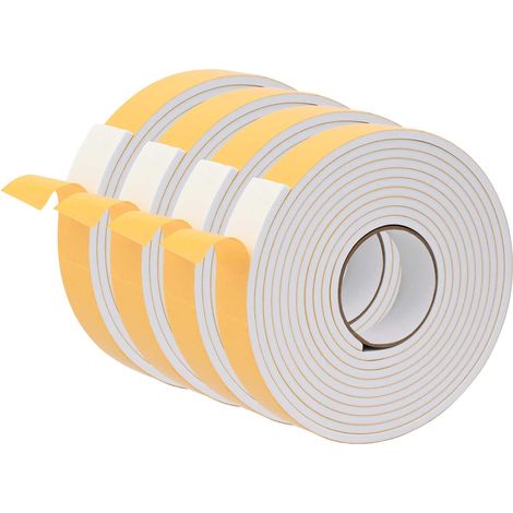 vidaXL Cinta de espuma autoadhesiva 4 uds. Blanco 30mm x 5m Espuma CR (1/2)