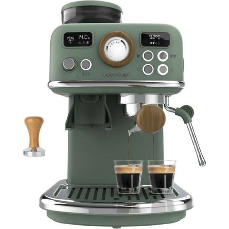 Cecotec Cafetera Express Manual Power Espresso 20 Tradizionale Grind. 1500W, Molinillo 20 Niveles, 20 Bares, PID, Thermoblock