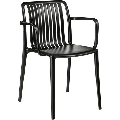 Mica Decorations Chaise de jardin Noir H77.5xl53xL53cm (1/5)