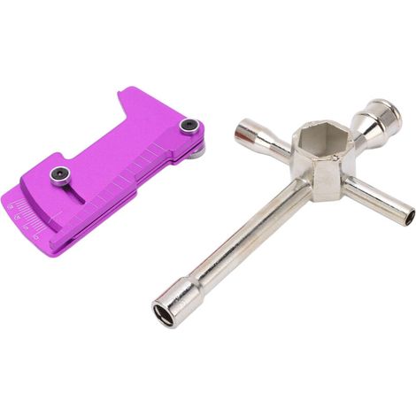 Clé en croix pour maintenance auto, outils multifonctions avec manche large et kit de réglage RC 4WD - Violet (1/5)