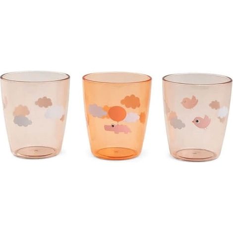 Vasitos de cristal pequeños Happy Clouds Papaya, hechos por Deer